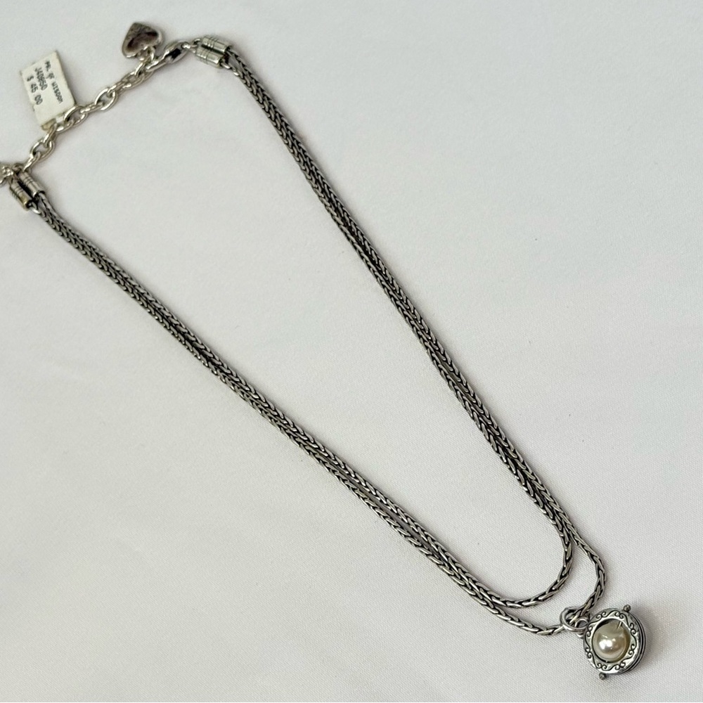 Vintage Brighton “Pearl of Wisdom” double necklace